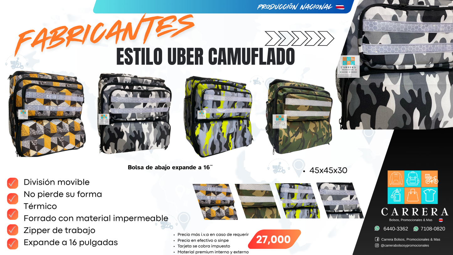 Bolsos Uber Camuflados