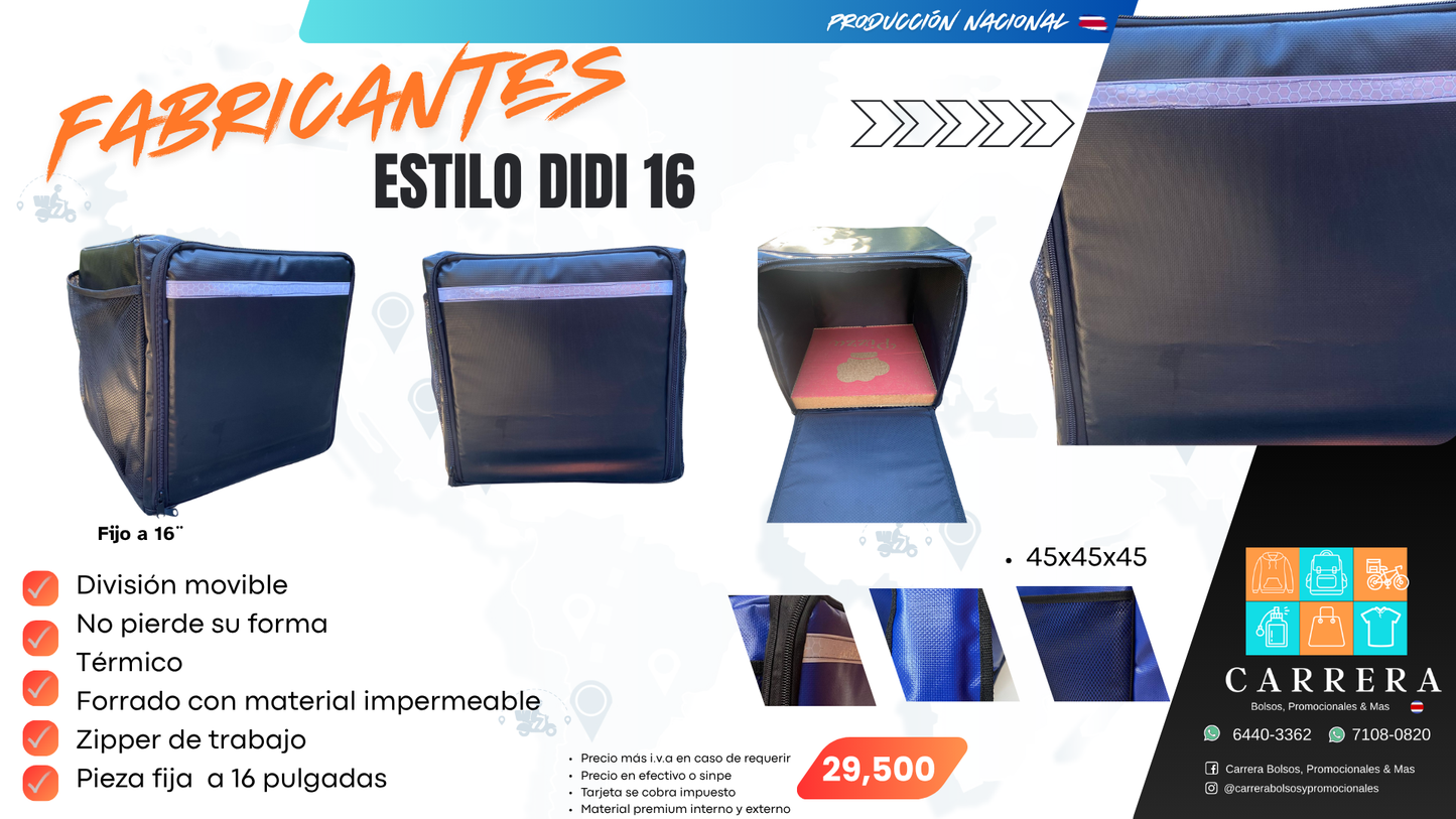 Bolso Delivery Estilo Didi