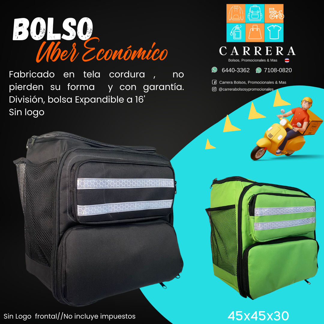 Bolso Uber material Cordura