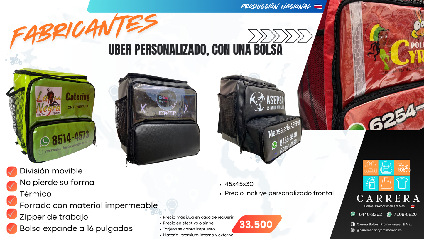 Bolso Uber Personalizado Una Bolsa