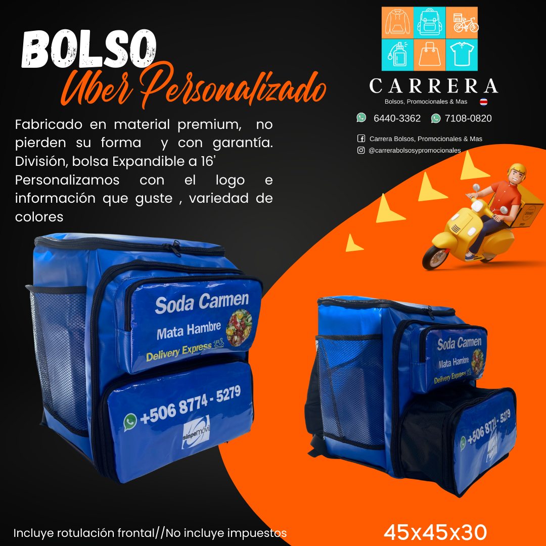 Bolso Uber Persobnalizado Dos bolsas