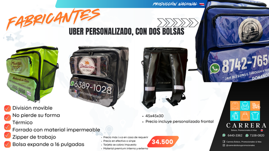 Bolso Uber Persobnalizado Dos bolsas