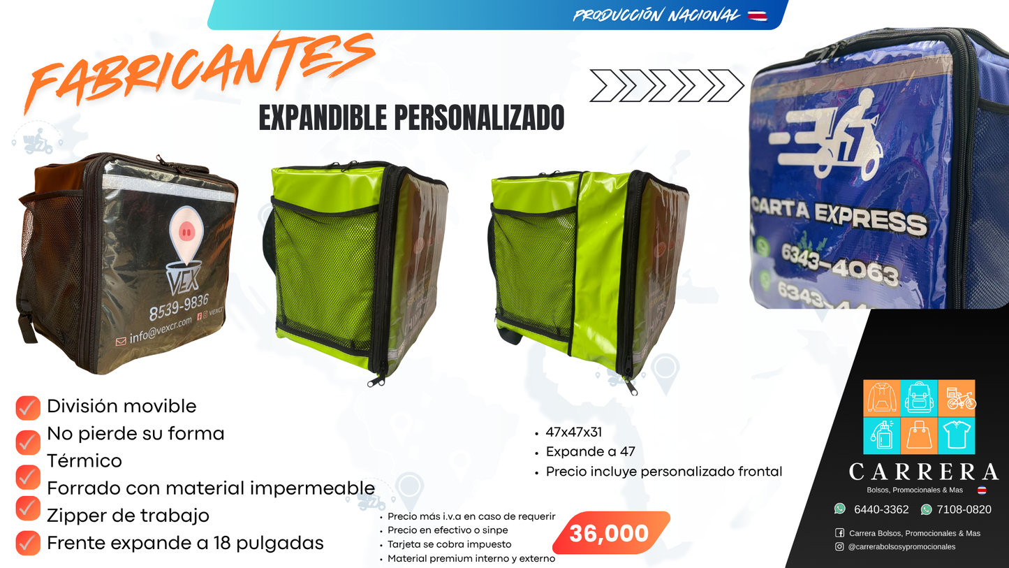 Bolso Expandible Con logo