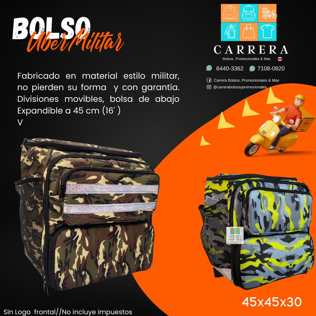 Bolsos Uber Camuflados