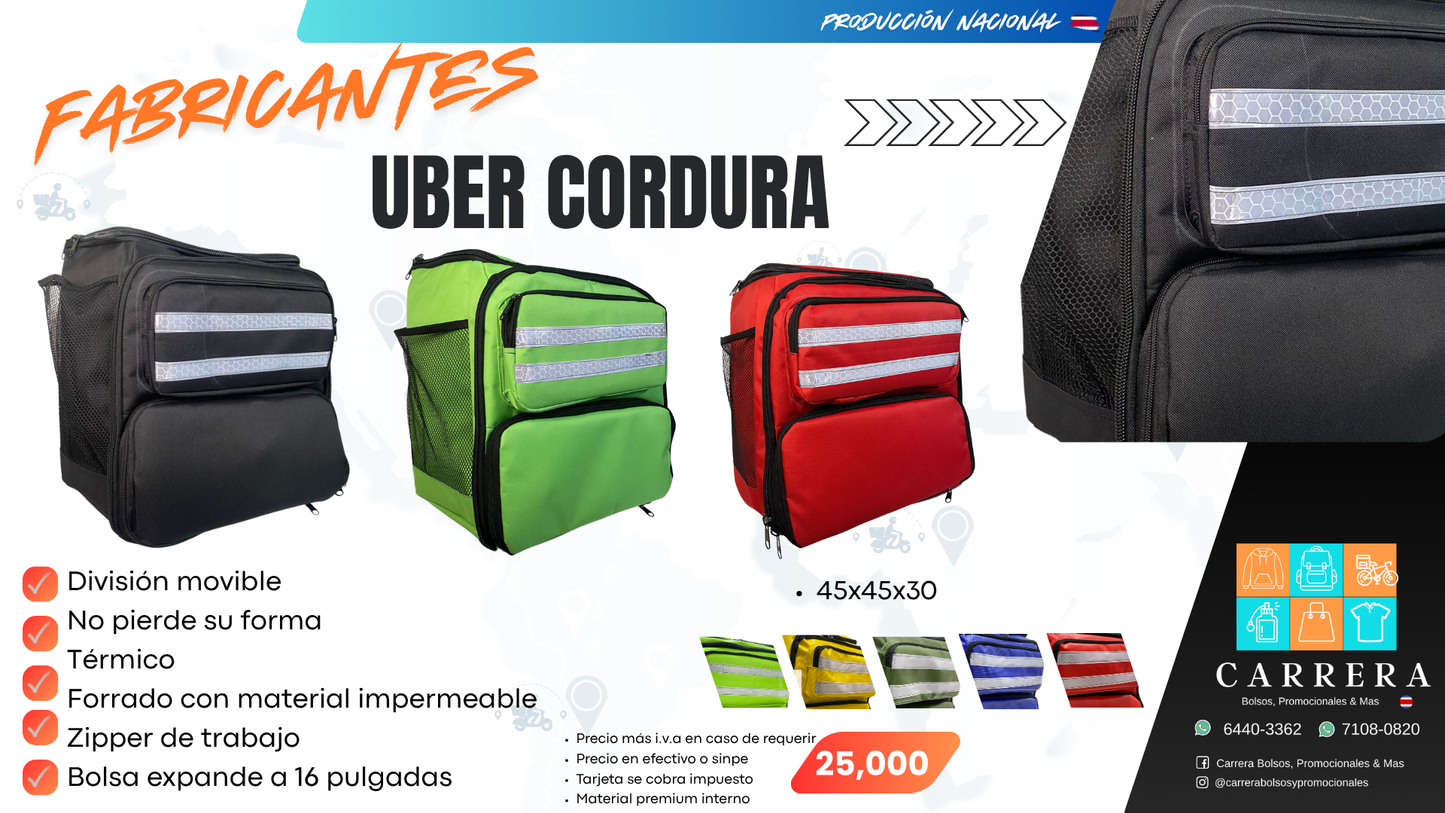 Bolso Uber material Cordura