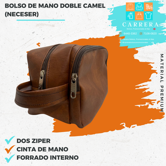 Bolso de Mano Doble Camel